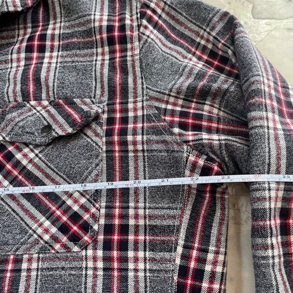 Sonoma Mens Snap Front Plaid Faux Sherpa Lined Jacket - Picture 5 of 7